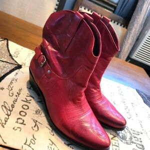 Franco red leather upper  boots